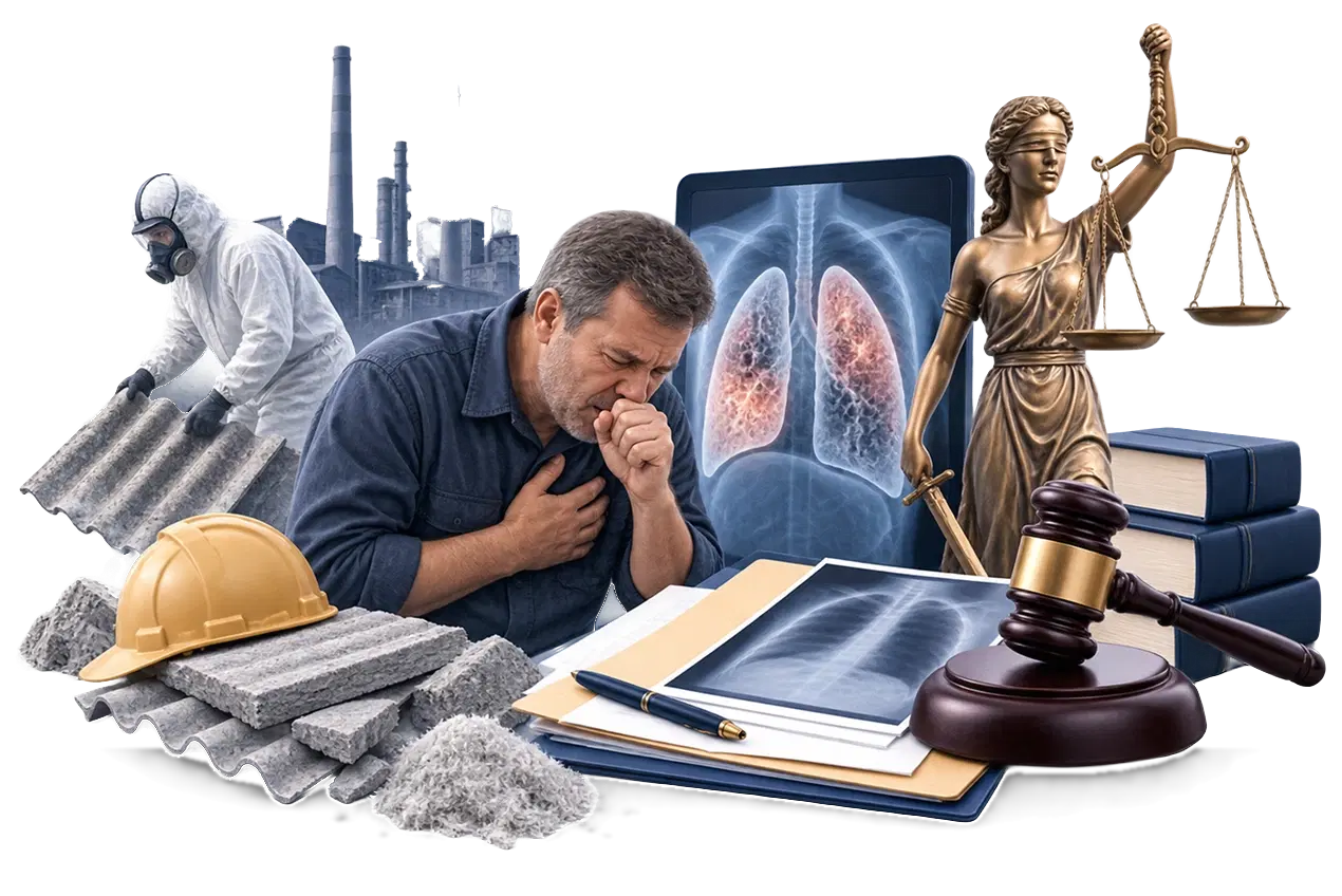 Asbestos lawsuit process illustration