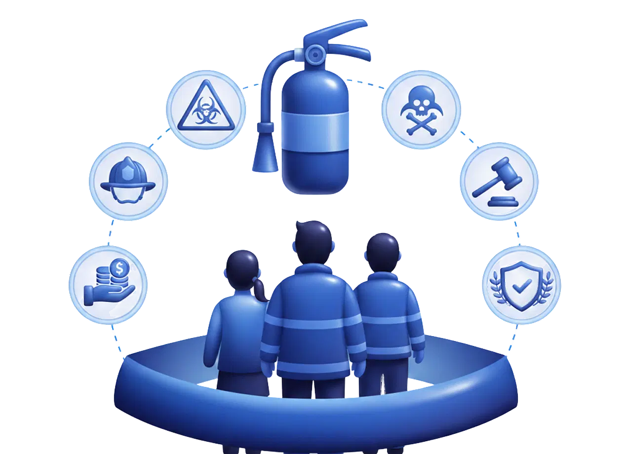 Firefighting foam lawsuit process illustration