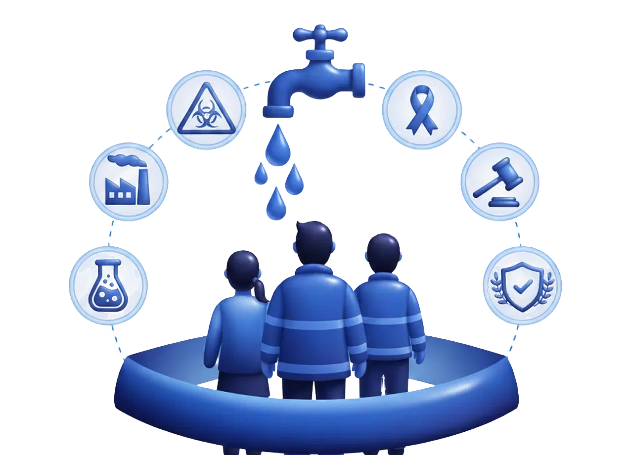 PFAS lawsuit process illustration