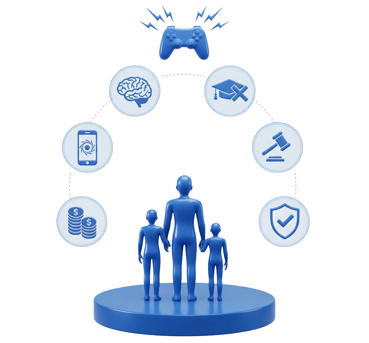 Video game addiction lawsuit process illustration